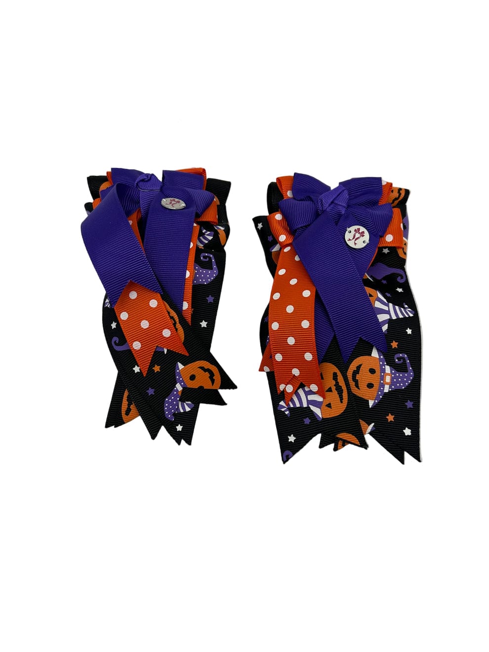 PonyTail Bows 3" Tails PonyTail Bows- Jack O Lantern equestrian team apparel online tack store mobile tack store custom farm apparel custom show stable clothing equestrian lifestyle horse show clothing riding clothes PonyTail Bows | Equestrian Hair Accessories horses equestrian tack store