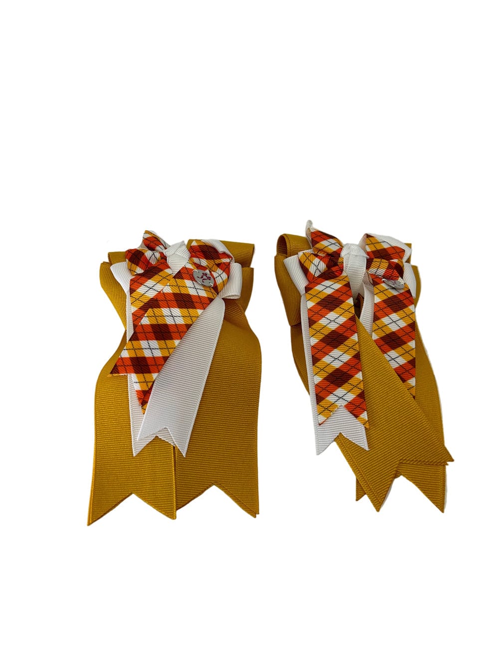 PonyTail Bows 3" Tails PonyTail Bows- Falling In Gold equestrian team apparel online tack store mobile tack store custom farm apparel custom show stable clothing equestrian lifestyle horse show clothing riding clothes PonyTail Bows | Equestrian Hair Accessories horses equestrian tack store