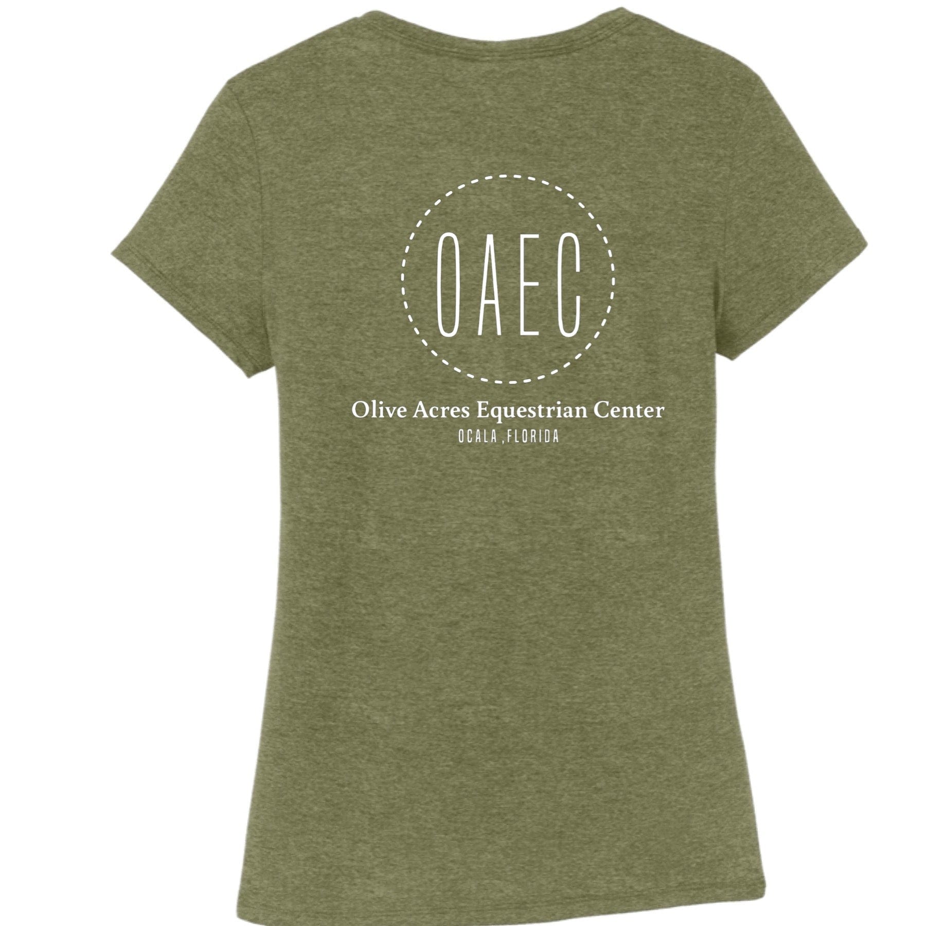 Equestrian Team Apparel Military Green Frost / XS / Ladies Olive Acres Equestrian Center Tee Shirt equestrian team apparel online tack store mobile tack store custom farm apparel custom show stable clothing equestrian lifestyle horse show clothing riding clothes horses equestrian tack store