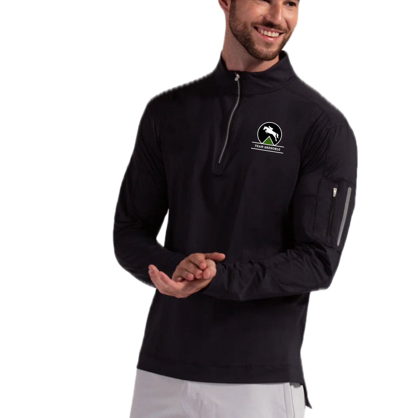Equestrian Team Apparel S / Zip Collar Team Grenoble - Men's Sun Shirts equestrian team apparel online tack store mobile tack store custom farm apparel custom show stable clothing equestrian lifestyle horse show clothing riding clothes Team Grenoble - Men's Sun Shirts horses equestrian tack store