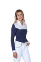 Equisite Elements of Style clothing XS / Midnight Blue Equisite Elements- Pauline Long Sleeve Show Shirt equestrian team apparel online tack store mobile tack store custom farm apparel custom show stable clothing equestrian lifestyle horse show clothing riding clothes Equisite Elements- Pauline Long Sleeve Show Shirt horses equestrian tack store