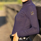 Equestrian Team Apparel XXS / Black / Sleeve Hunter Ridge- Perforated Mock Shirt equestrian team apparel online tack store mobile tack store custom farm apparel custom show stable clothing equestrian lifestyle horse show clothing riding clothes Hunter Ridge- Perforated Mock Shirt horses equestrian tack store