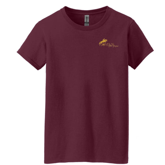 Equestrian Team Apparel Joyeux Show Stables- Ladies Tee Shirts equestrian team apparel online tack store mobile tack store custom farm apparel custom show stable clothing equestrian lifestyle horse show clothing riding clothes Joyeux Show Stables- Ladies Tee Shirts horses equestrian tack store