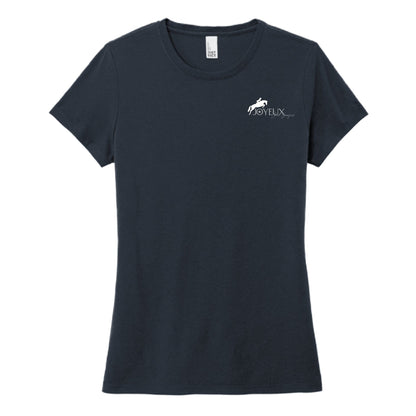 Equestrian Team Apparel Joyeux Show Stables- Ladies Tee Shirts equestrian team apparel online tack store mobile tack store custom farm apparel custom show stable clothing equestrian lifestyle horse show clothing riding clothes Joyeux Show Stables- Ladies Tee Shirts horses equestrian tack store