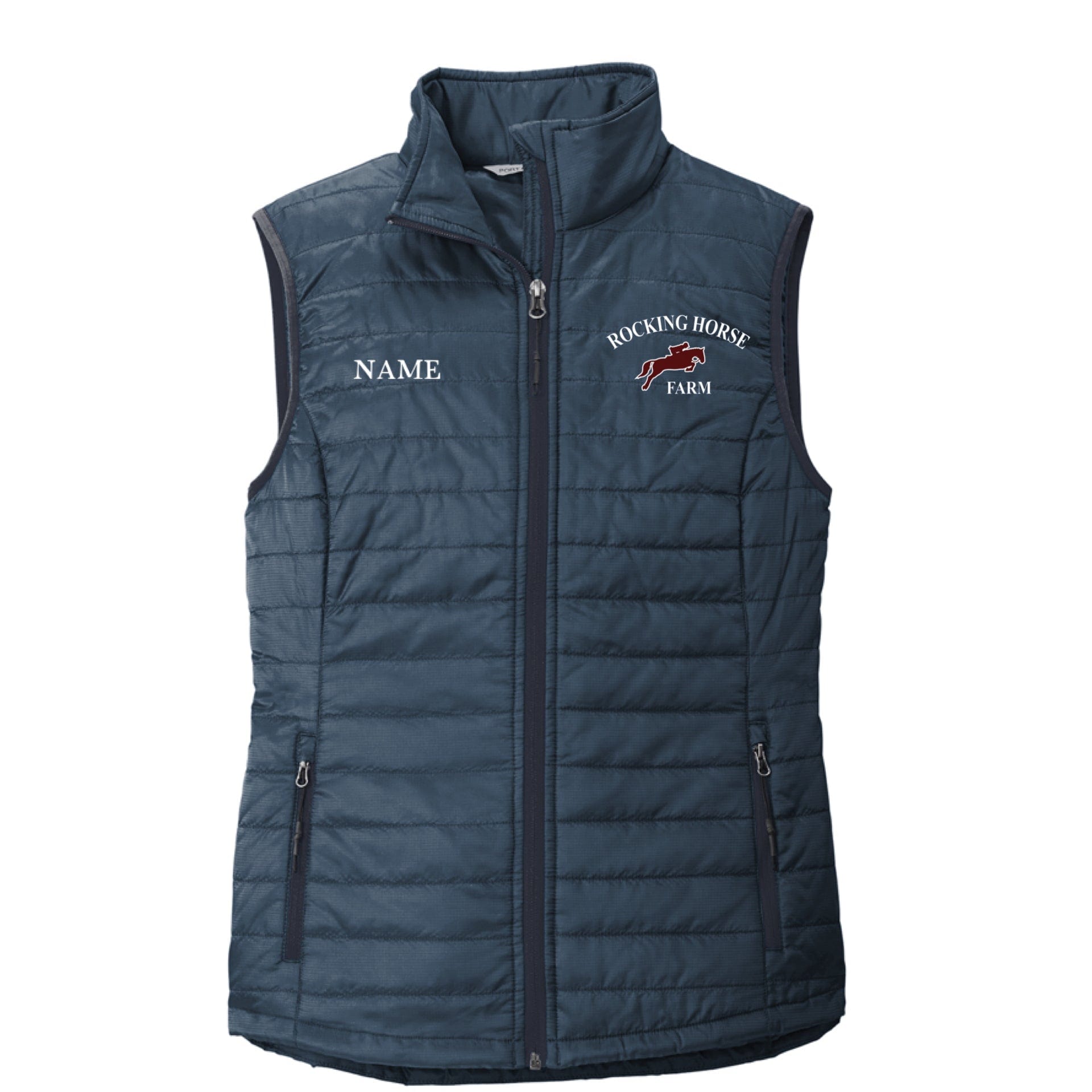 Equestrian Team Apparel XS / Ladies Rocking Horse Farm - Puffy Vest equestrian team apparel online tack store mobile tack store custom farm apparel custom show stable clothing equestrian lifestyle horse show clothing riding clothes Rocking Horse Farm - Puffy Vest horses equestrian tack store