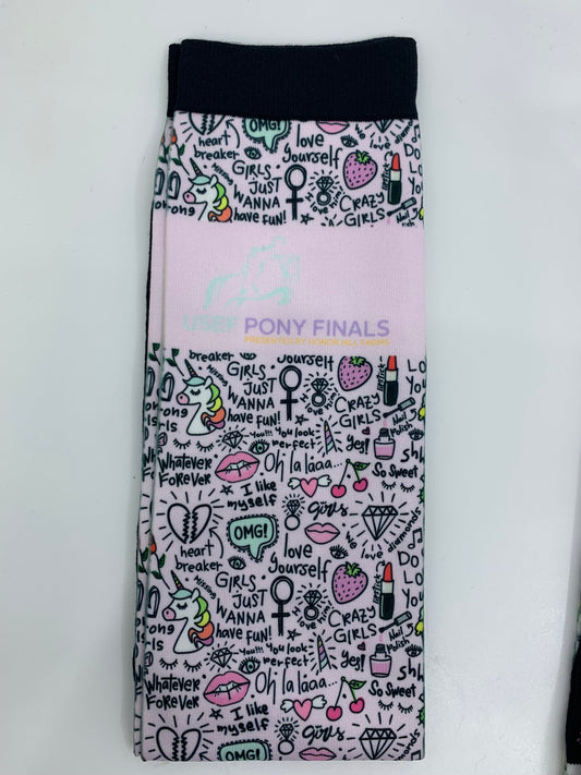 Dreamers & Schemers socks Dreamers & Schemers- Pony Finals Socks 2023 equestrian team apparel online tack store mobile tack store custom farm apparel custom show stable clothing equestrian lifestyle horse show clothing riding clothes horses equestrian tack store