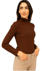Equisite Elements of Style Women's Shirt XXS / Espresso Equisite Elements- Alesia High Collar Technical Top equestrian team apparel online tack store mobile tack store custom farm apparel custom show stable clothing equestrian lifestyle horse show clothing riding clothes Equisite Elements- Alesia High Collar Technical Top horses equestrian tack store