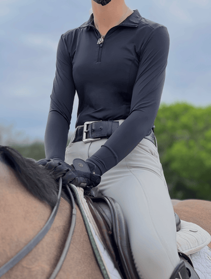 the bit equestrian brand ladies breeches XXS / Black The Bit Equestrian Brand- Schooling Shirt Long Sleeve equestrian team apparel online tack store mobile tack store custom farm apparel custom show stable clothing equestrian lifestyle horse show clothing riding clothes The Bit Equestrian Brand- Schooling Shirt Long Sleeve horses equestrian tack store
