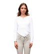 Equisite Elements of Style clothing XXS / Pure White Equisite Elements- Cadence Perforated Long Sleeve Tee Shirt equestrian team apparel online tack store mobile tack store custom farm apparel custom show stable clothing equestrian lifestyle horse show clothing riding clothes Equisite Elements- Cadence Perforated Long Sleeve Tee Shirt horses equestrian tack store