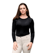 Equisite Elements of Style clothing XXS / Jet Black Equisite Elements- Cadence Perforated Long Sleeve Tee Shirt equestrian team apparel online tack store mobile tack store custom farm apparel custom show stable clothing equestrian lifestyle horse show clothing riding clothes Equisite Elements- Cadence Perforated Long Sleeve Tee Shirt horses equestrian tack store