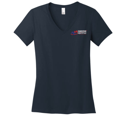 Equestrian Team Apparel Navy / XS Equijenn Equestrian International - V neck tee equestrian team apparel online tack store mobile tack store custom farm apparel custom show stable clothing equestrian lifestyle horse show clothing riding clothes Equijenn Equestrian International - V neck tee horses equestrian tack store