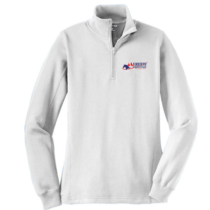 Equestrian Team Apparel White / XS / Ladies Equijenn Equestrian International - 1/4 Zip Sweatshirt equestrian team apparel online tack store mobile tack store custom farm apparel custom show stable clothing equestrian lifestyle horse show clothing riding clothes Equijenn Equestrian International - 1/4 Zip Sweatshirt horses equestrian tack store