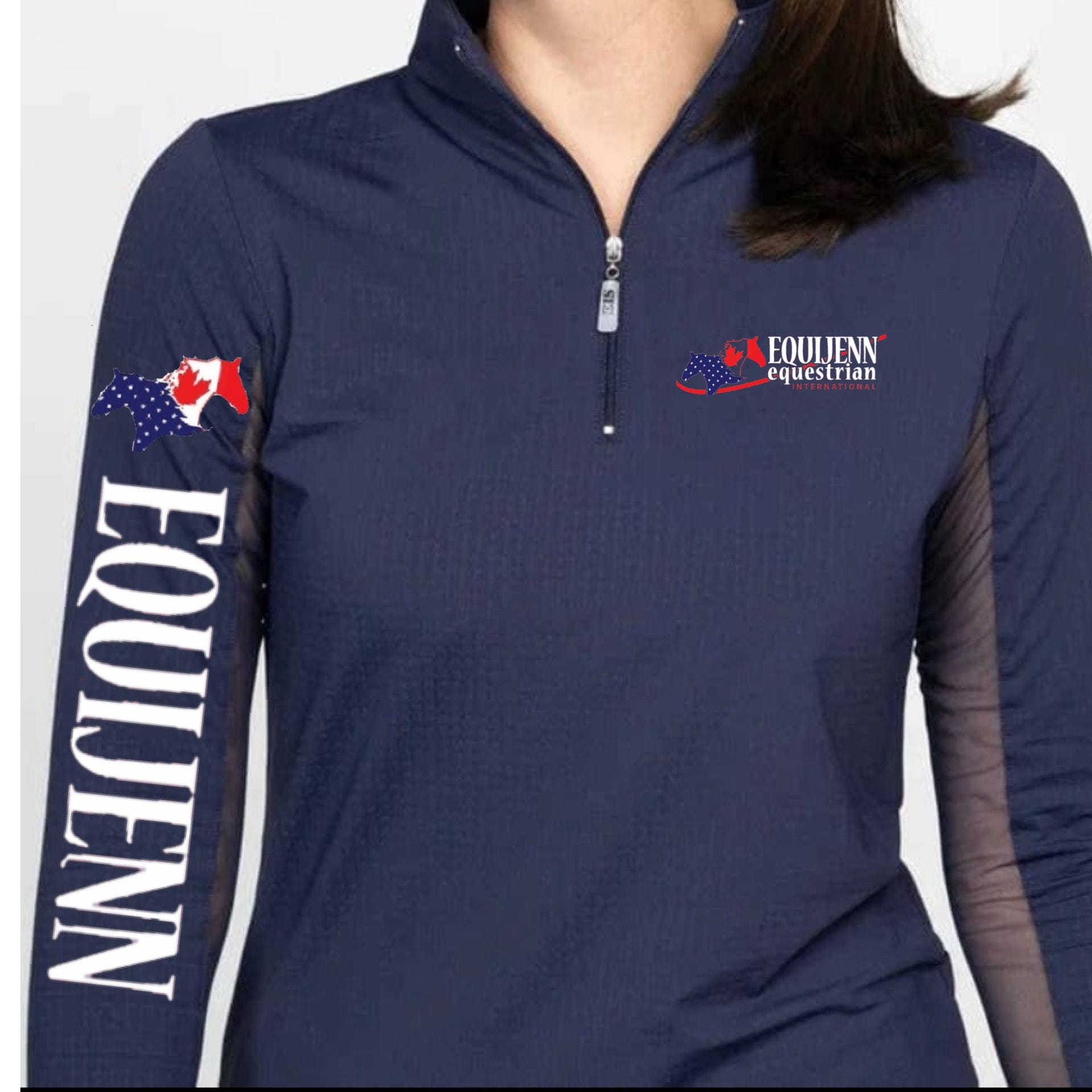 Equestrian Team Apparel Navy / YS Equijenn Equestrian International - Sun Shirt equestrian team apparel online tack store mobile tack store custom farm apparel custom show stable clothing equestrian lifestyle horse show clothing riding clothes Equijenn Equestrian International - Sun Shirt horses equestrian tack store