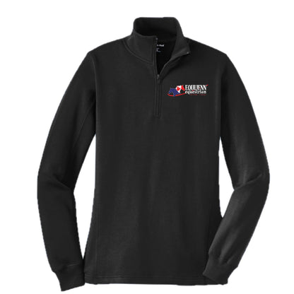 Equestrian Team Apparel Black / XS / Ladies Equijenn Equestrian International - 1/4 Zip Sweatshirt equestrian team apparel online tack store mobile tack store custom farm apparel custom show stable clothing equestrian lifestyle horse show clothing riding clothes Equijenn Equestrian International - 1/4 Zip Sweatshirt horses equestrian tack store
