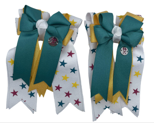 Ponytail Bows Online 3" Tails PonyTail Bows- Cheer (Star) equestrian team apparel online tack store mobile tack store custom farm apparel custom show stable clothing equestrian lifestyle horse show clothing riding clothes PonyTail Bows- Cheer (Star) horses equestrian tack store