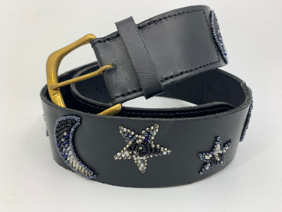 Zinj Designs Moon/Stars / XXS Belt- 1.75" Beaded Assorted Designs equestrian team apparel online tack store mobile tack store custom farm apparel custom show stable clothing equestrian lifestyle horse show clothing riding clothes horses equestrian tack store