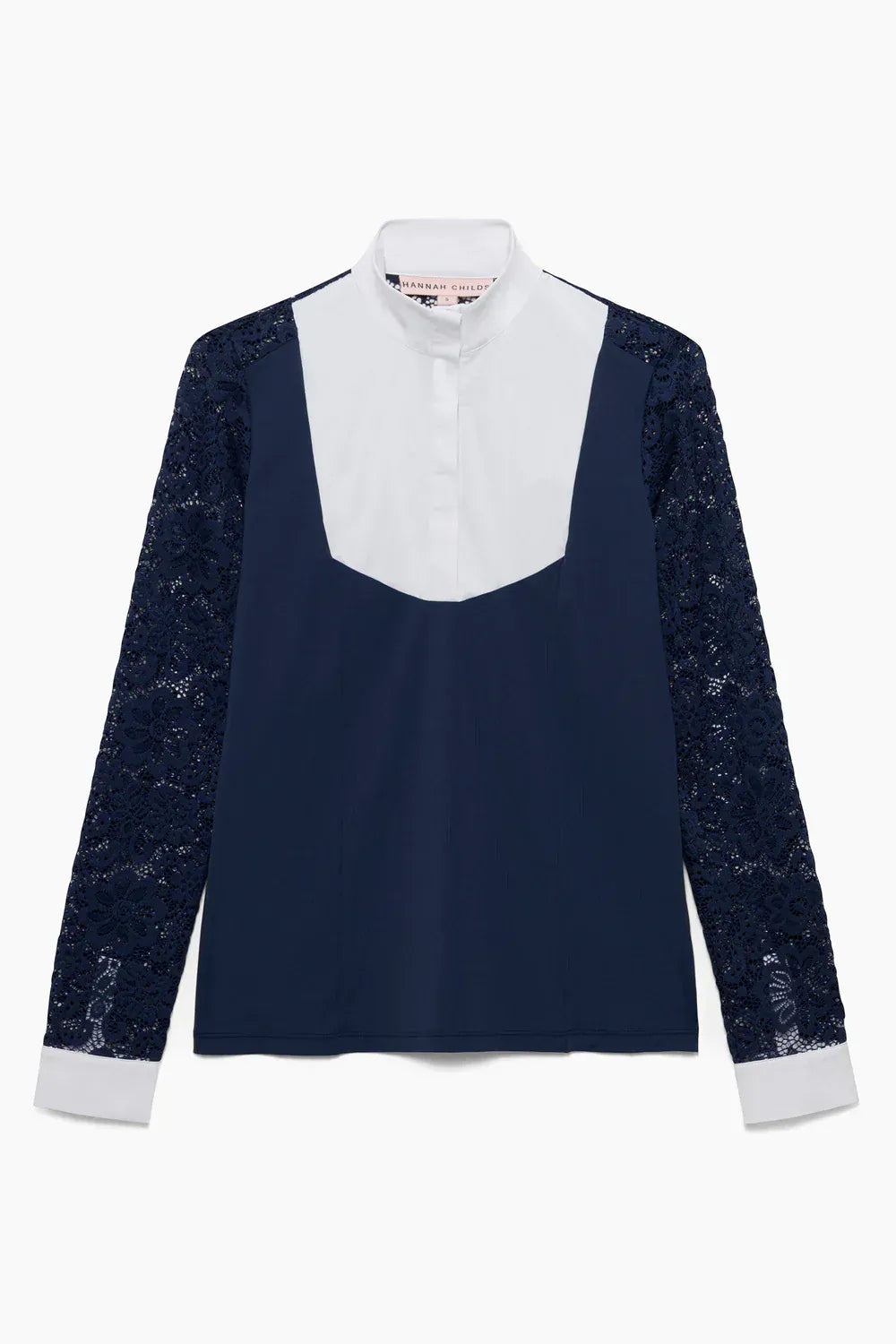 Hannah Childs Show Shirt Dark Navy / XXS Hannah Childs- Luna Lace Show Shirt (Long Sleeve) equestrian team apparel online tack store mobile tack store custom farm apparel custom show stable clothing equestrian lifestyle horse show clothing riding clothes Hannah Childs- Luna Lace Show Shirt (Long Sleeve) horses equestrian tack store