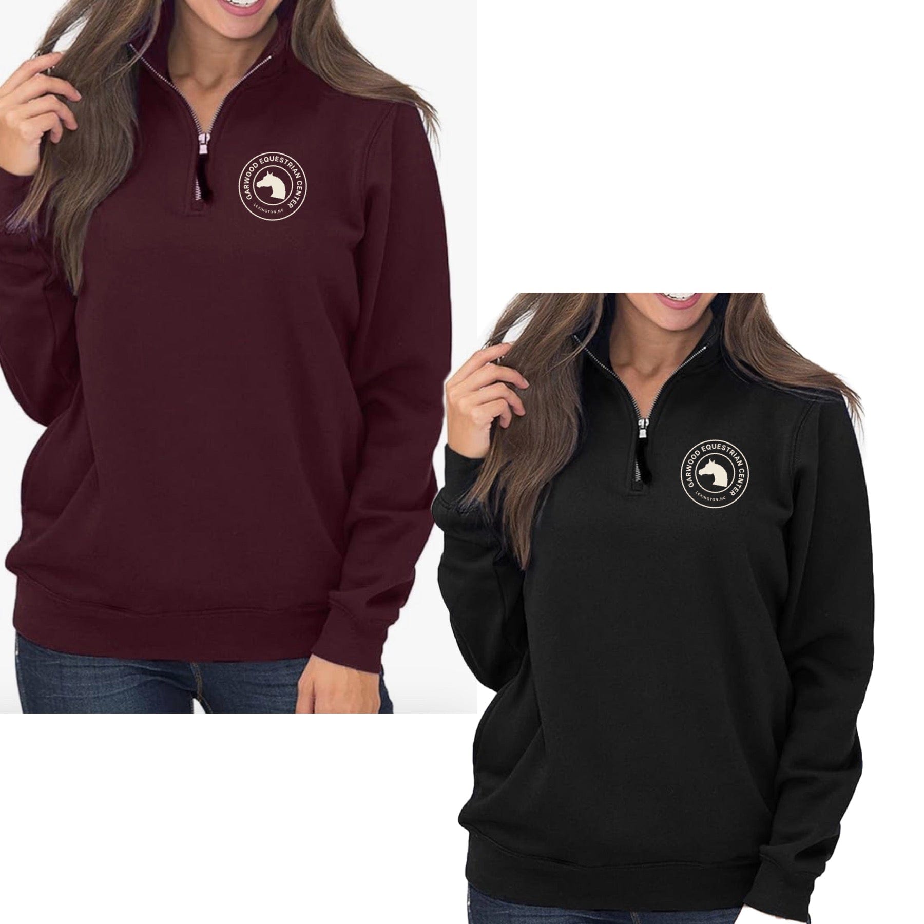 Equestrian Team Apparel Garwood Equestrian Center 1/4 Zip Pullover equestrian team apparel online tack store mobile tack store custom farm apparel custom show stable clothing equestrian lifestyle horse show clothing riding clothes horses equestrian tack store