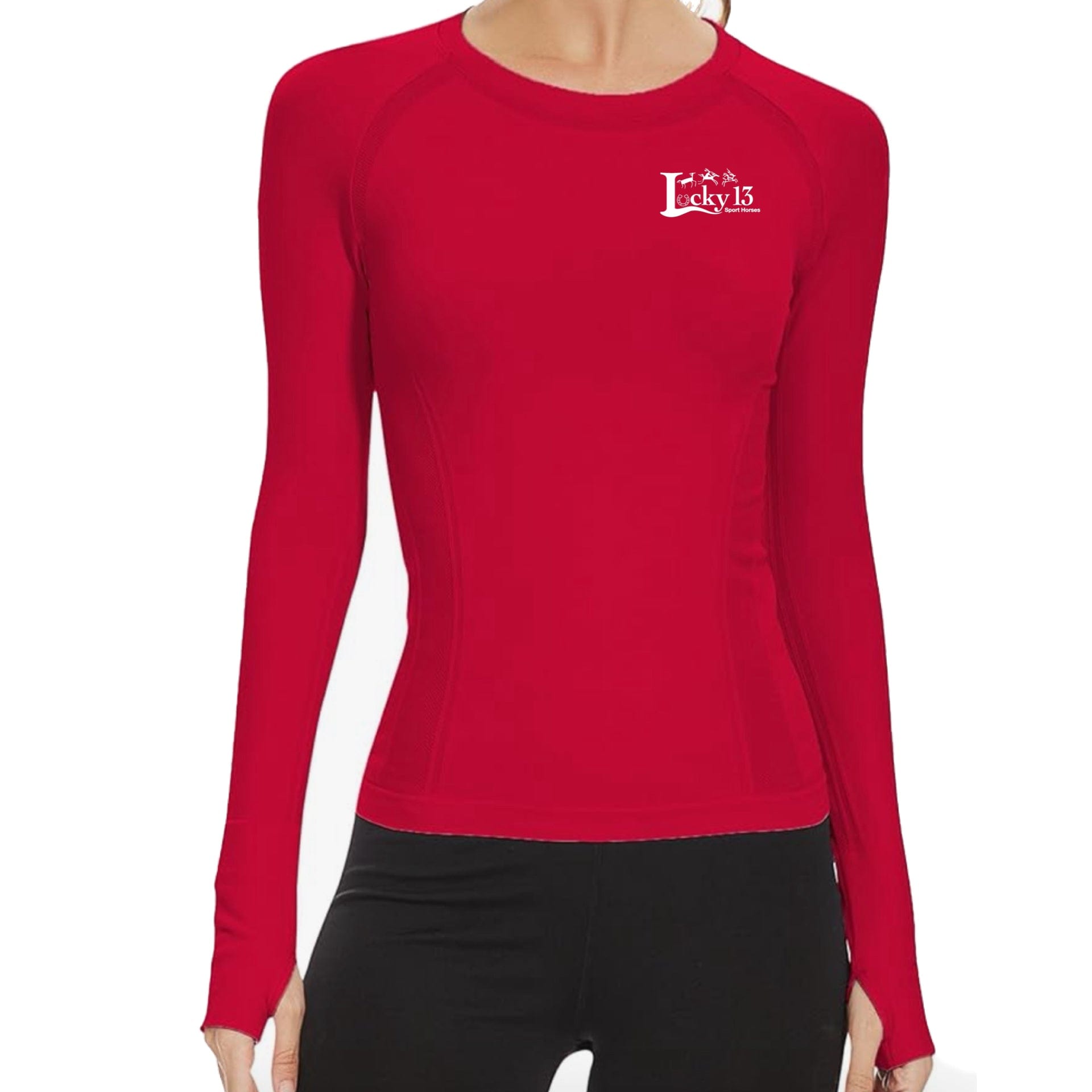 Equestrian Team Apparel Lucky 13 Sport Horses - Tech Shirt equestrian team apparel online tack store mobile tack store custom farm apparel custom show stable clothing equestrian lifestyle horse show clothing riding clothes Lucky 13 Sport Horses - Tech Shirt horses equestrian tack store