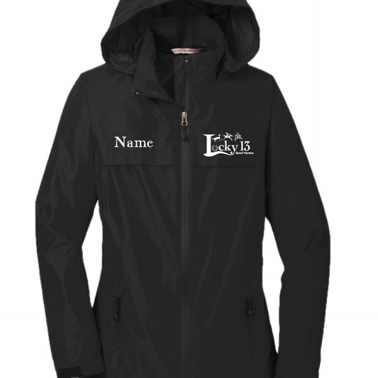 Equestrian Team Apparel Lucky 13 Sport Horses - Raincoat equestrian team apparel online tack store mobile tack store custom farm apparel custom show stable clothing equestrian lifestyle horse show clothing riding clothes Lucky 13 Sport Horses - Raincoat horses equestrian tack store