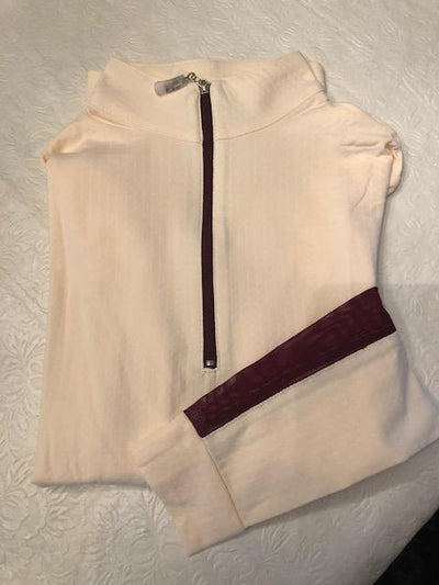 EIS Youth Shirt Ivory/Wine EIS- Sun Shirts Youth Small 4-6 equestrian team apparel online tack store mobile tack store custom farm apparel custom show stable clothing equestrian lifestyle horse show clothing riding clothes ETA Kids Equestrian Fashion | EIS Sun Shirts horses equestrian tack store