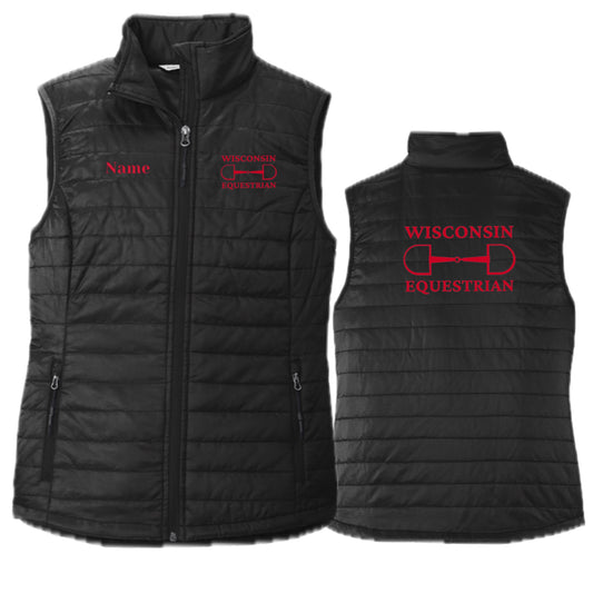 Equestrian Team Apparel Wisconsin Equestrian Puffy Vest equestrian team apparel online tack store mobile tack store custom farm apparel custom show stable clothing equestrian lifestyle horse show clothing riding clothes Wisconsin Equestrian Puffy Vest horses equestrian tack store