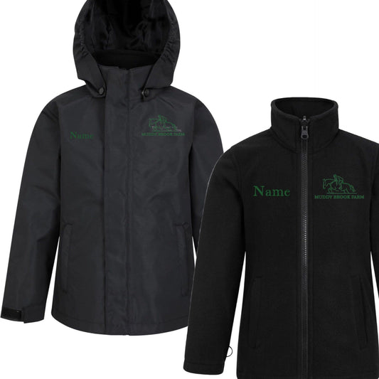 Equestrian Team Apparel Muddy Brook Farm- 3 in 1 Heavy Jacket Youth equestrian team apparel online tack store mobile tack store custom farm apparel custom show stable clothing equestrian lifestyle horse show clothing riding clothes horses equestrian tack store