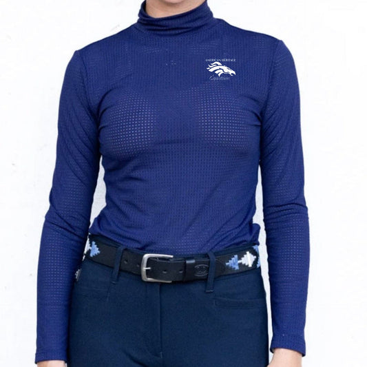 Equestrian Team Apparel Custom Shirts American Heritage- High Collar Perforated Top equestrian team apparel online tack store mobile tack store custom farm apparel custom show stable clothing equestrian lifestyle horse show clothing riding clothes American Heritage- High Collar Perforated Top horses equestrian tack store