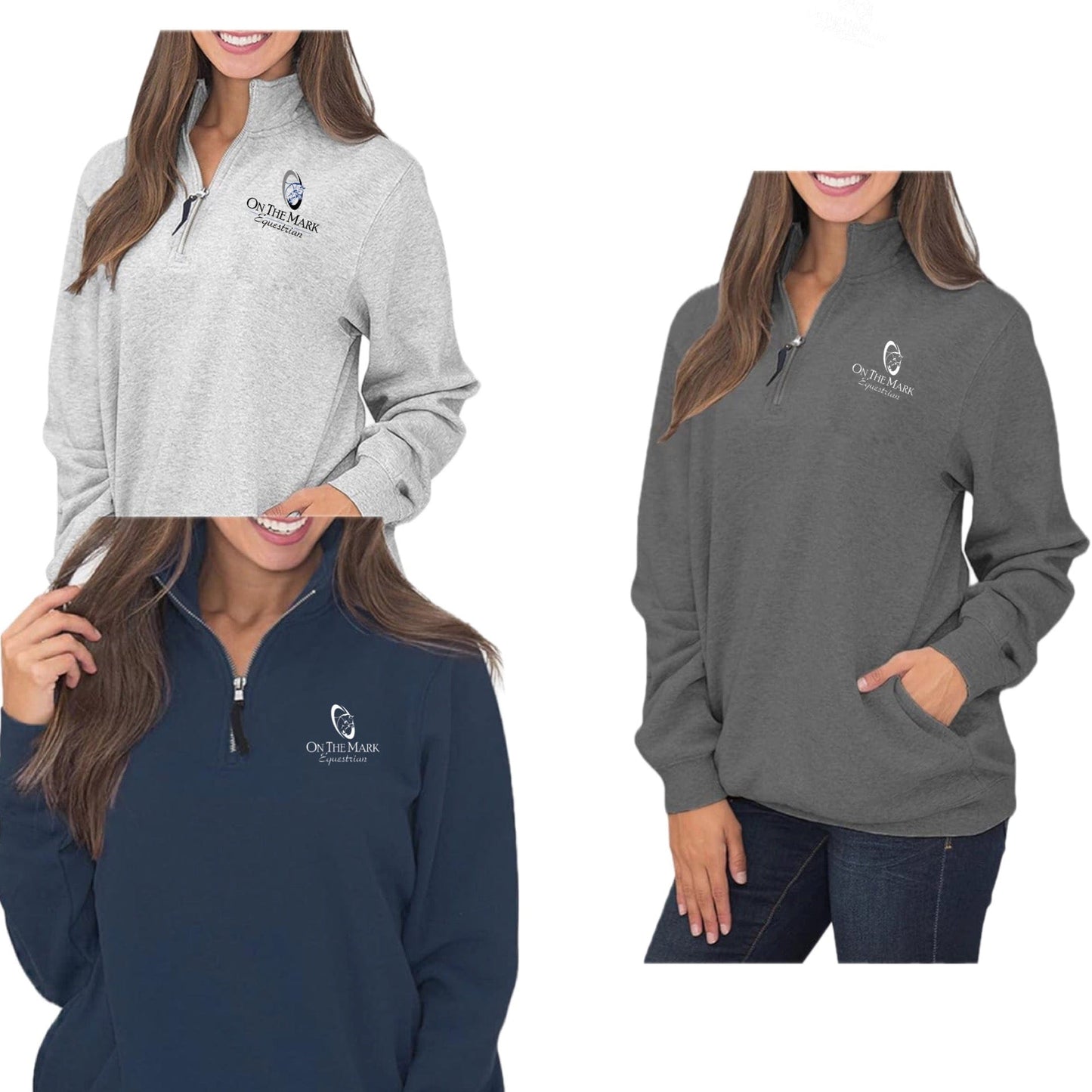 Equestrian Team Apparel On The Mark Equestrian 1/4 Zip Pull over equestrian team apparel online tack store mobile tack store custom farm apparel custom show stable clothing equestrian lifestyle horse show clothing riding clothes horses equestrian tack store