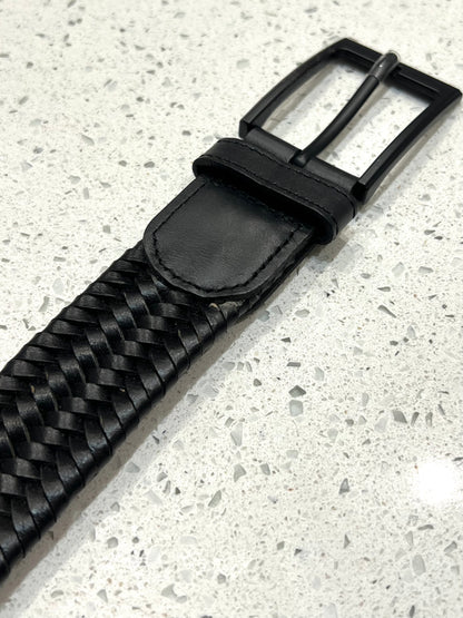 the bit equestrian brand Belt Black / Small The Bit Equestrian Brand- Leather Elastic Belts (Unisex) equestrian team apparel online tack store mobile tack store custom farm apparel custom show stable clothing equestrian lifestyle horse show clothing riding clothes The Bit Equestrian Brand- Leather Elastic Belts (Unisex) horses equestrian tack store