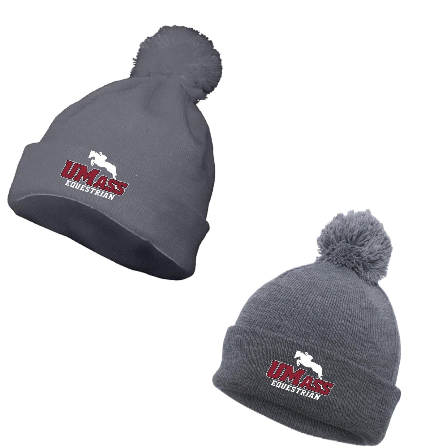 U Mass Equestrian Team Pom Pom Beanie