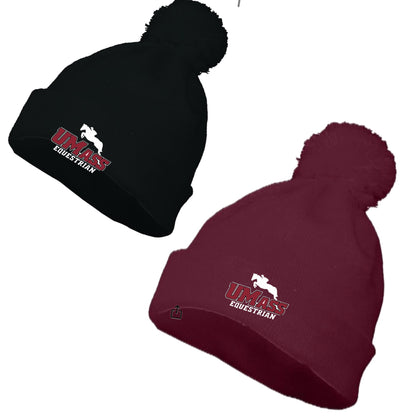 U Mass Equestrian Team Pom Pom Beanie