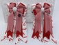 PonyTail Bows 3" Tails PonyTail Bows- Red Canes equestrian team apparel online tack store mobile tack store custom farm apparel custom show stable clothing equestrian lifestyle horse show clothing riding clothes PonyTail Bows | Equestrian Hair Accessories horses equestrian tack store