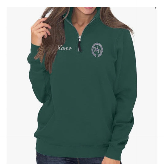 Equestrian Team Apparel Green / XS / Youth Vogt Riding Academy- 1/4 Zip Pullover equestrian team apparel online tack store mobile tack store custom farm apparel custom show stable clothing equestrian lifestyle horse show clothing riding clothes Vogt Riding Academy- 1/4 Zip Pullover horses equestrian tack store