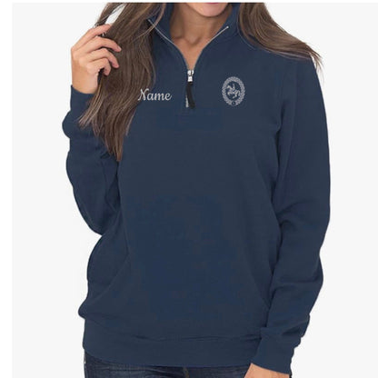 Equestrian Team Apparel Navy / XS / Youth Vogt Riding Academy- 1/4 Zip Pullover equestrian team apparel online tack store mobile tack store custom farm apparel custom show stable clothing equestrian lifestyle horse show clothing riding clothes Vogt Riding Academy- 1/4 Zip Pullover horses equestrian tack store