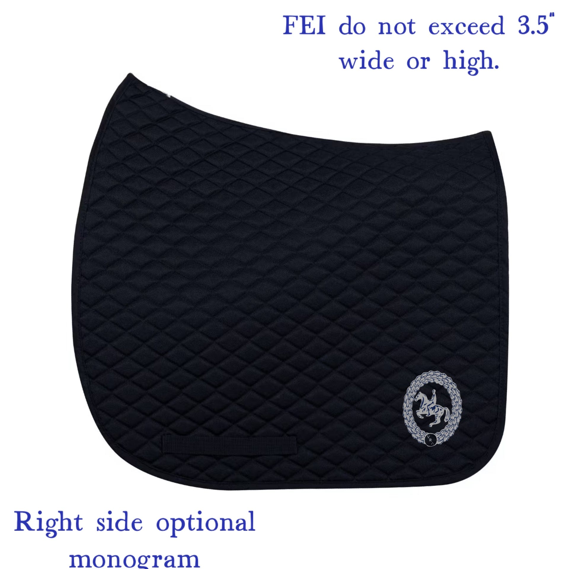 Equestrian Team Apparel Navy Vogt Riding Academy- Dressage Pads equestrian team apparel online tack store mobile tack store custom farm apparel custom show stable clothing equestrian lifestyle horse show clothing riding clothes Vogt Riding Academy- Dressage Pads horses equestrian tack store