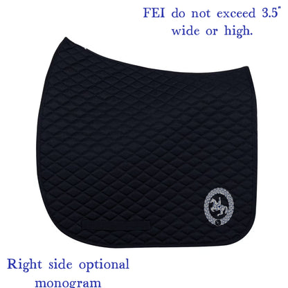 Equestrian Team Apparel Navy Vogt Riding Academy- Dressage Pads equestrian team apparel online tack store mobile tack store custom farm apparel custom show stable clothing equestrian lifestyle horse show clothing riding clothes Vogt Riding Academy- Dressage Pads horses equestrian tack store