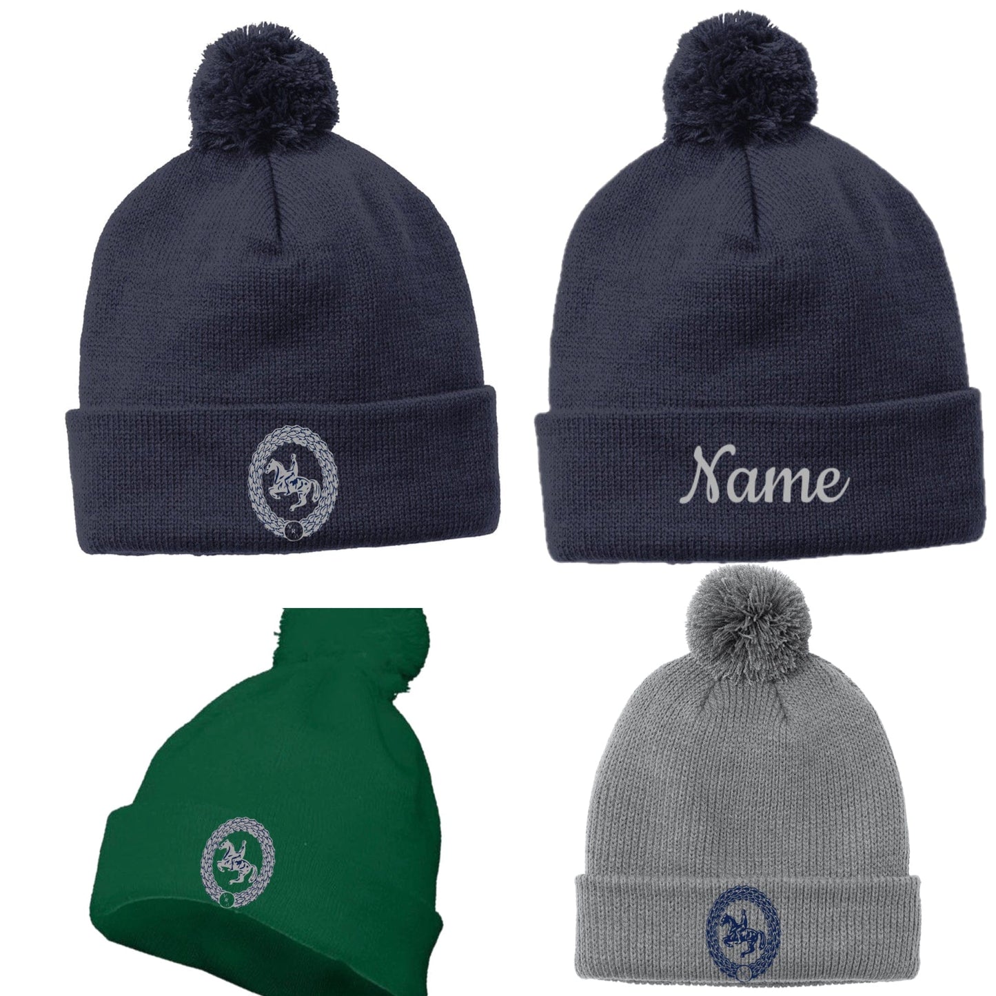 Equestrian Team Apparel Vogt Riding Academy- Pom Pom Beanies equestrian team apparel online tack store mobile tack store custom farm apparel custom show stable clothing equestrian lifestyle horse show clothing riding clothes Vogt Riding Academy- Pom Pom Beanies horses equestrian tack store