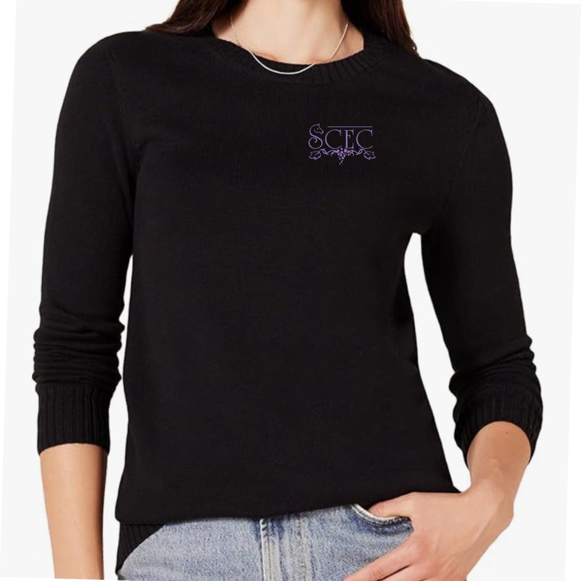 Equestrian Team Apparel Sonoma Coastal EquesTraining Center Crew Neck Sweater equestrian team apparel online tack store mobile tack store custom farm apparel custom show stable clothing equestrian lifestyle horse show clothing riding clothes Sonoma Coastal EquesTraining Center Crew Neck Sweater horses equestrian tack store