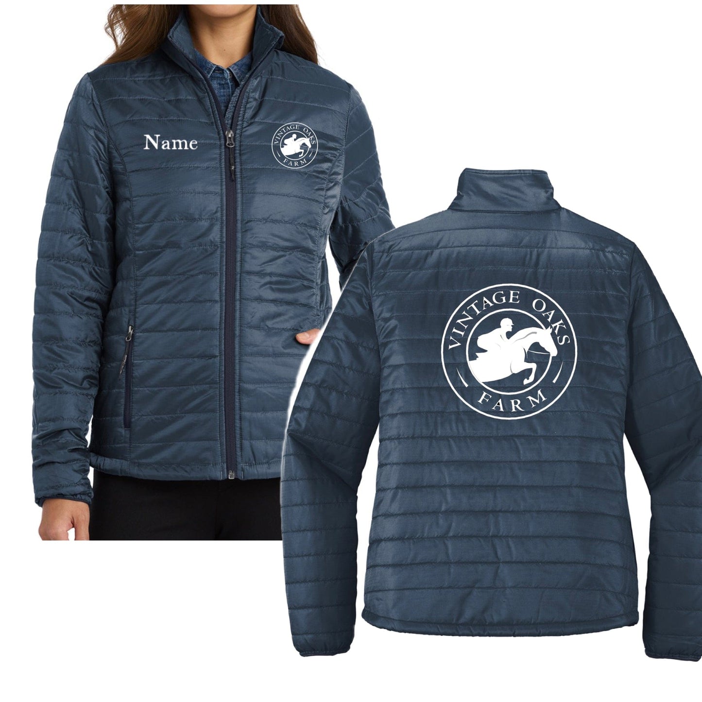 Equestrian Team Apparel Vintage Oaks Farm- Puffy Jackets equestrian team apparel online tack store mobile tack store custom farm apparel custom show stable clothing equestrian lifestyle horse show clothing riding clothes Vintage Oaks Farm- Puffy Jackets horses equestrian tack store