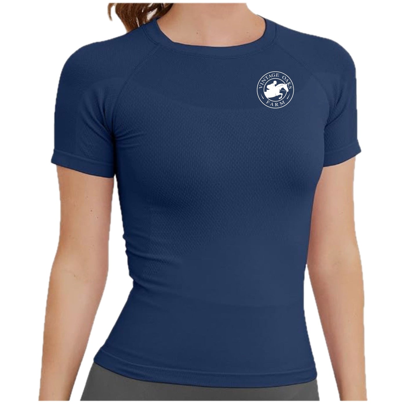 Equestrian Team Apparel Vintage Oaks Farm- Tech Shirts equestrian team apparel online tack store mobile tack store custom farm apparel custom show stable clothing equestrian lifestyle horse show clothing riding clothes Vintage Oaks Farm- Tech Shirts horses equestrian tack store