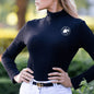 Equestrian Team Apparel Black / XXS Vintage Oaks Farm- Perforated Mock Neck equestrian team apparel online tack store mobile tack store custom farm apparel custom show stable clothing equestrian lifestyle horse show clothing riding clothes Vintage Oaks Farm- Perforated Mock Neck horses equestrian tack store