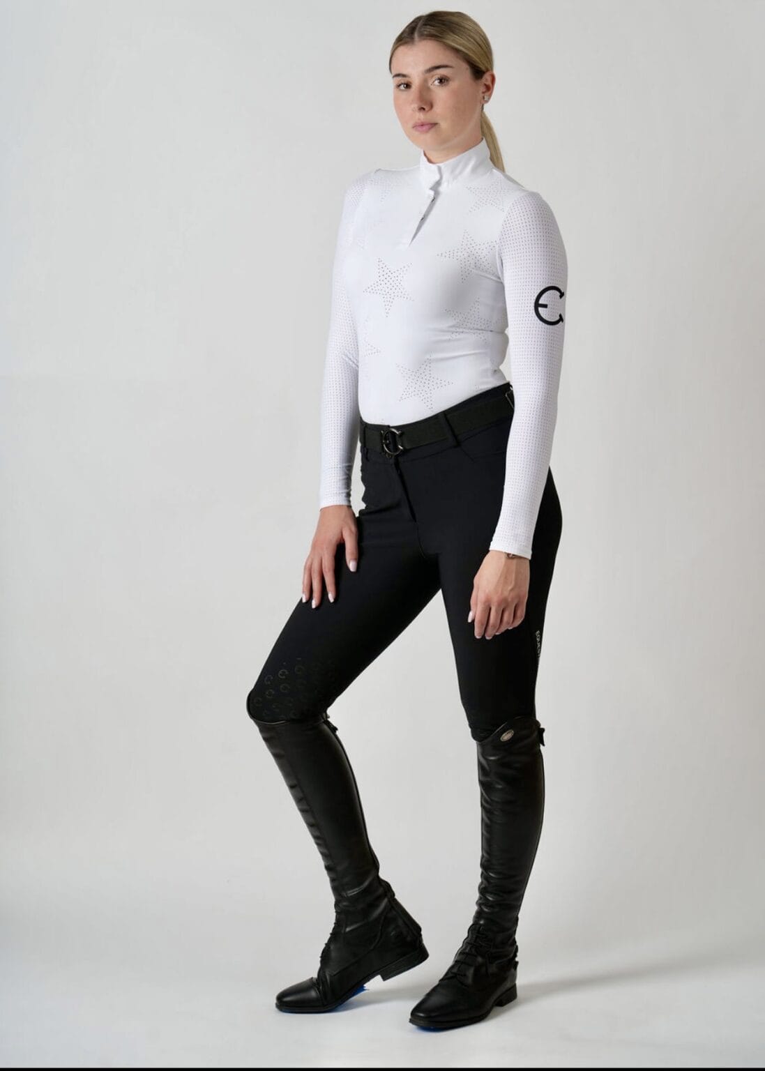 EquestrianClub Training Shirt XS / White EquestrianClub- Star Show Top equestrian team apparel online tack store mobile tack store custom farm apparel custom show stable clothing equestrian lifestyle horse show clothing riding clothes EquestrianClub- Star Show Top horses equestrian tack store