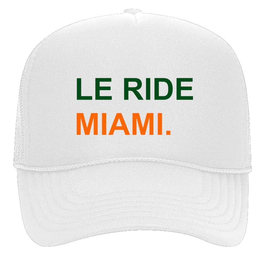 Equestrian Team Apparel Hats Le Ride. Trucker Foam Cap Miami UM equestrian team apparel online tack store mobile tack store custom farm apparel custom show stable clothing equestrian lifestyle horse show clothing riding clothes horses equestrian tack store