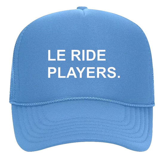 Equestrian Team Apparel Hats Le Ride. Trucker Foam Cap Le Ride Players Baby Blue equestrian team apparel online tack store mobile tack store custom farm apparel custom show stable clothing equestrian lifestyle horse show clothing riding clothes horses equestrian tack store