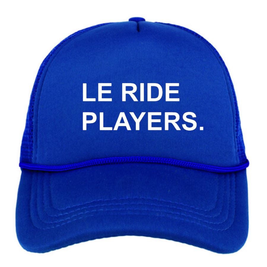 Equestrian Team Apparel Hats Le Ride. Trucker Foam Cap Le Ride Players Royal equestrian team apparel online tack store mobile tack store custom farm apparel custom show stable clothing equestrian lifestyle horse show clothing riding clothes horses equestrian tack store