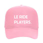 Equestrian Team Apparel Hats Le Ride. Trucker Foam Cap Le Ride Players Pink equestrian team apparel online tack store mobile tack store custom farm apparel custom show stable clothing equestrian lifestyle horse show clothing riding clothes horses equestrian tack store