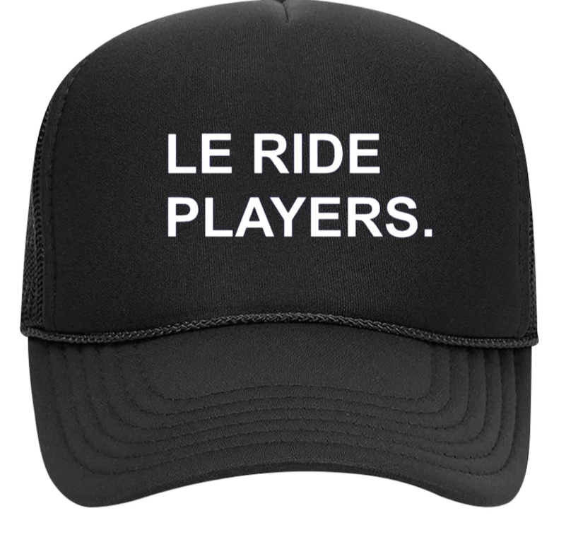 Equestrian Team Apparel Hats Le Ride. Trucker Foam Cap Le Ride Players Black equestrian team apparel online tack store mobile tack store custom farm apparel custom show stable clothing equestrian lifestyle horse show clothing riding clothes horses equestrian tack store