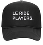 Equestrian Team Apparel Hats Le Ride. Trucker Cap Mesh Back Le Ride Players Black equestrian team apparel online tack store mobile tack store custom farm apparel custom show stable clothing equestrian lifestyle horse show clothing riding clothes horses equestrian tack store