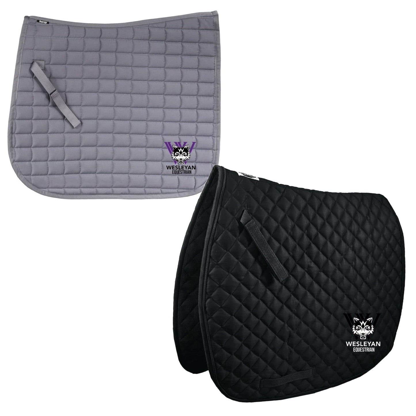 Equestrian Team Apparel Wesleyan Equestrian Dressage Saddle Pad equestrian team apparel online tack store mobile tack store custom farm apparel custom show stable clothing equestrian lifestyle horse show clothing riding clothes Wesleyan Equestrian Dressage Saddle Pad horses equestrian tack store